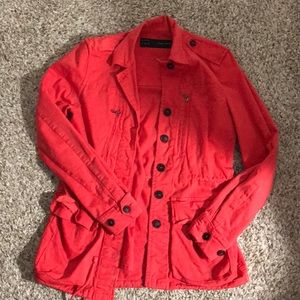 Red Zara Utility Jacket Size XS